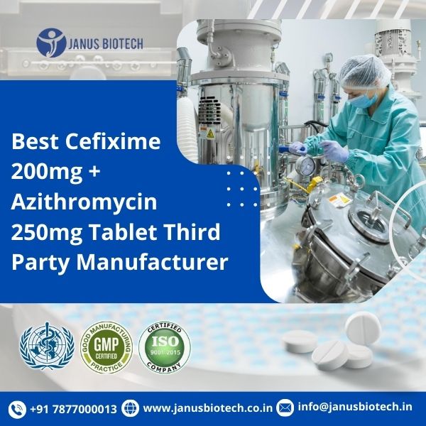 janusbiotech|Cefixime 200mg with Azithromycin 250mg Tablet Third Party Manufacturer 